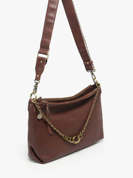 Cross Body Tas Vintage Leder Mila louise Violet vintage 3822C ander zicht 1